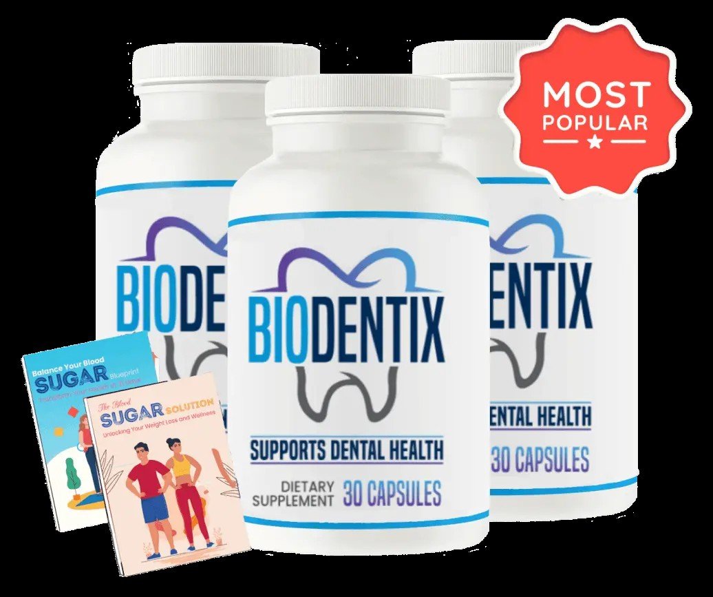 BioDentix oral health supplement bottles